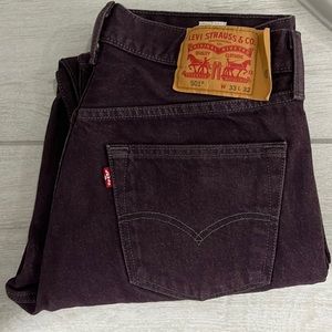 Levi’s White Oak Cone Mills STF jeans. 33” x 32”.
